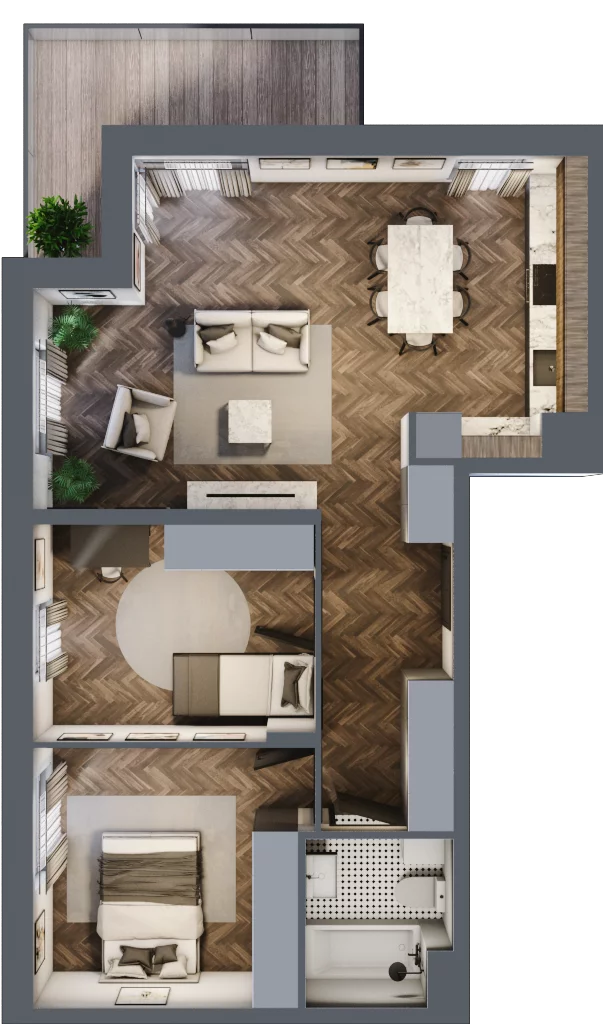 3 pokoje, apartament 63,93 m², piętro 4, oferta nr E2.44, Apartamenty Sonata III, Szczytno, ul. Lidzbarska