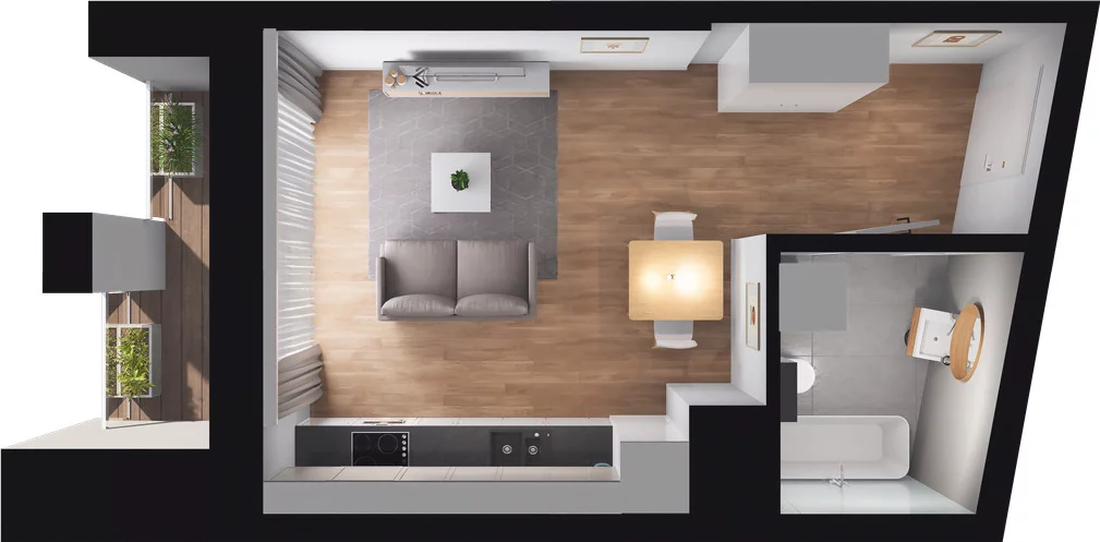 1 pokój, apartament 26,64 m², piętro 1, oferta nr 1.1.008.M, Granaria, Gdańsk, Śródmieście, ul. Chmielna