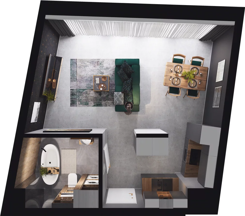 1 pokój, apartament 36,01 m², piętro 1, oferta nr 1.1.011.M, Granaria, Gdańsk, Śródmieście, ul. Chmielna