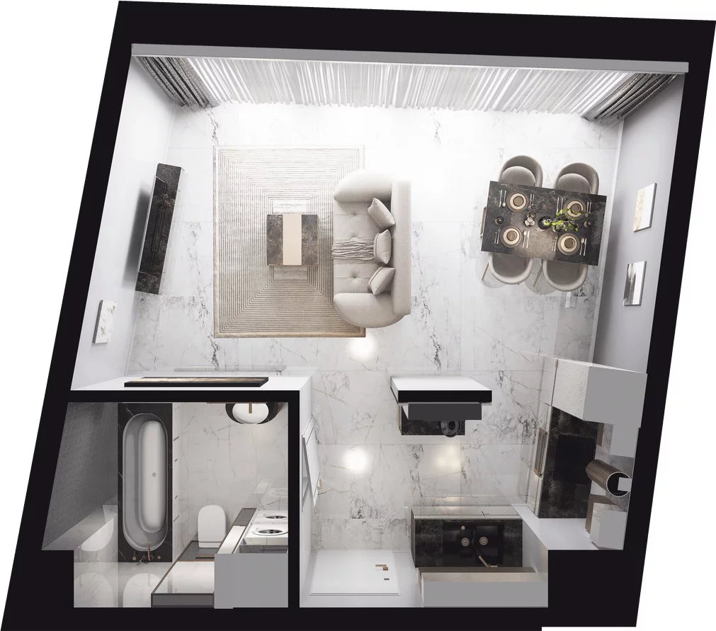 1 pokój, apartament 36,01 m², piętro 1, oferta nr 1.1.011.M, Granaria, Gdańsk, Śródmieście, ul. Chmielna
