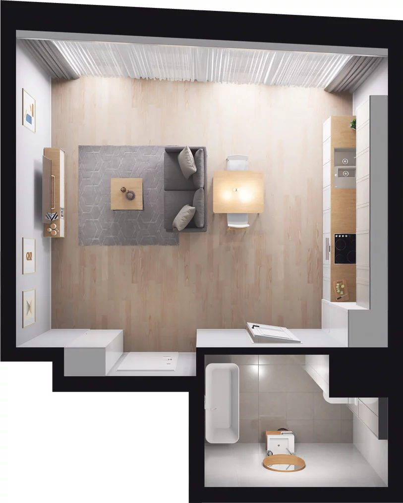 1 pokój, mieszkanie 36,70 m², piętro 1, oferta nr 1.1.013.M, Granaria, Gdańsk, Śródmieście, ul. Chmielna