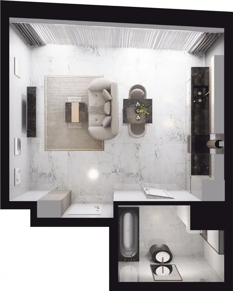 1 pokój, mieszkanie 36,70 m², piętro 1, oferta nr 1.1.013.M, Granaria, Gdańsk, Śródmieście, ul. Chmielna