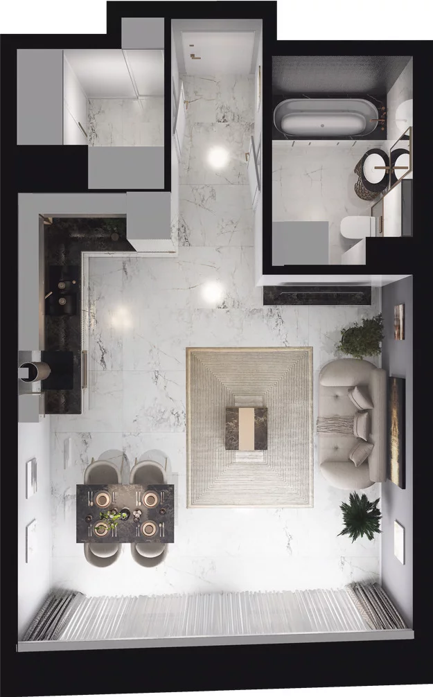 1 pokój, apartament 41,56 m², piętro 1, oferta nr 5.1.204.M, Granaria, Gdańsk, Śródmieście, ul. Chmielna