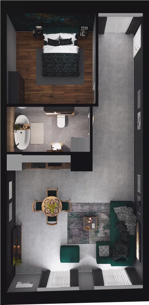 1 pokój, apartament 58,12 m², piętro 3, oferta nr 5.3.213, Granaria, Gdańsk, Śródmieście, ul. Chmielna