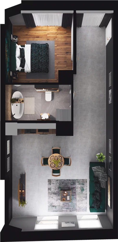 1 pokój, apartament 56,45 m², piętro 6, oferta nr 5.6.231, Granaria, Gdańsk, Śródmieście, ul. Chmielna