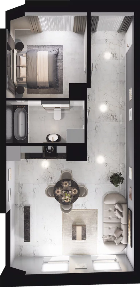 1 pokój, apartament 56,45 m², piętro 6, oferta nr 5.6.231, Granaria, Gdańsk, Śródmieście, ul. Chmielna