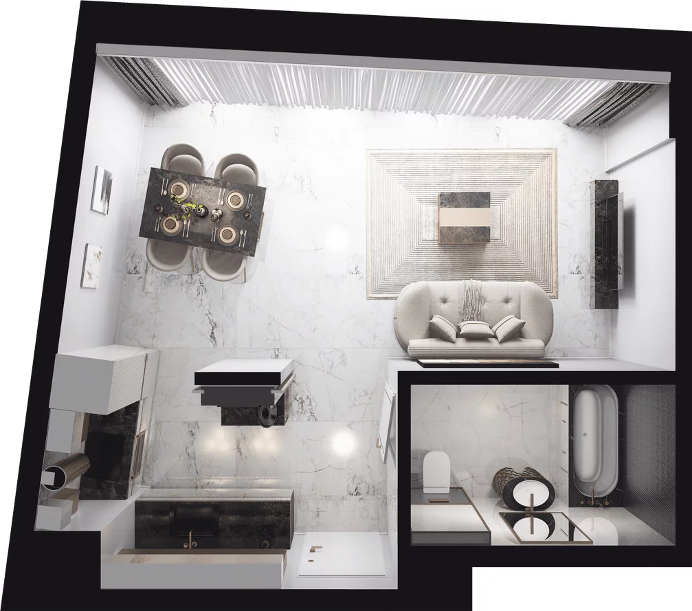 1 pokój, mieszkanie 35,71 m², piętro 6, oferta nr 1.6.087.M (KJ), Granaria, Gdańsk, Śródmieście, ul. Chmielna