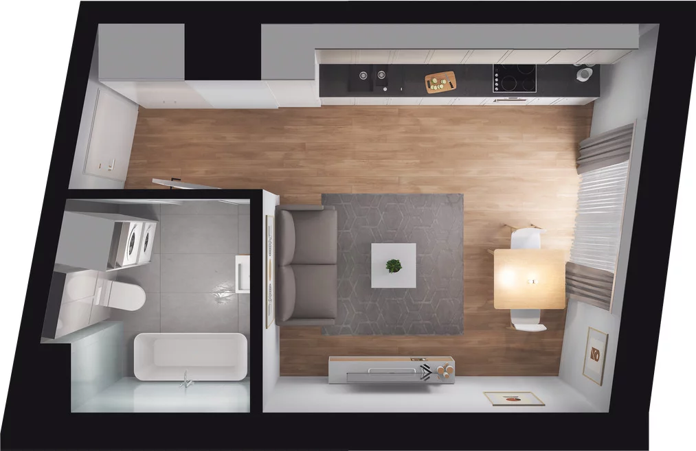 1 pokój, mieszkanie 27,17 m², piętro 3, oferta nr 1.3.031.M, Granaria, Gdańsk, Śródmieście, ul. Chmielna