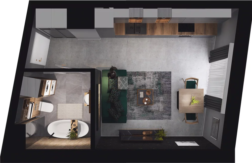 1 pokój, mieszkanie 27,17 m², piętro 3, oferta nr 1.3.031.M, Granaria, Gdańsk, Śródmieście, ul. Chmielna