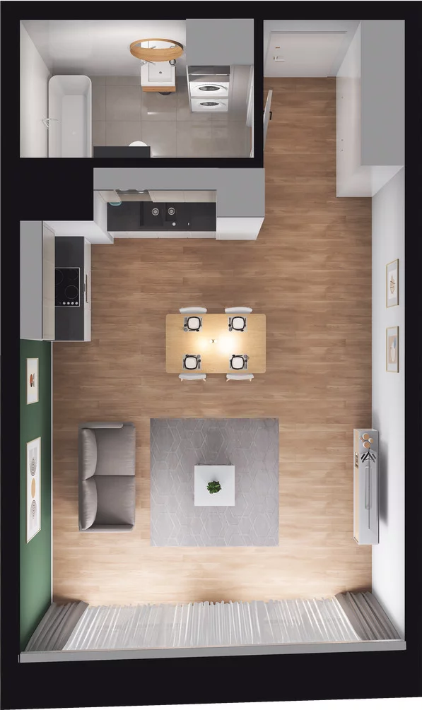 1 pokój, mieszkanie 40,21 m², piętro 4, oferta nr 5.4.221.M (JL), Granaria, Gdańsk, Śródmieście, ul. Chmielna