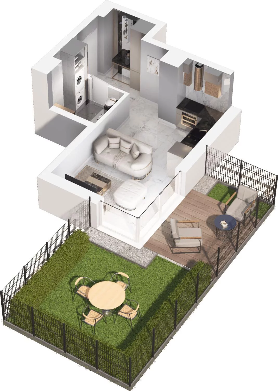 1 pokój, apartament 26,21 m², parter, oferta nr C8.3, Sol Marina, Wiślinka, ul. Łąkowa