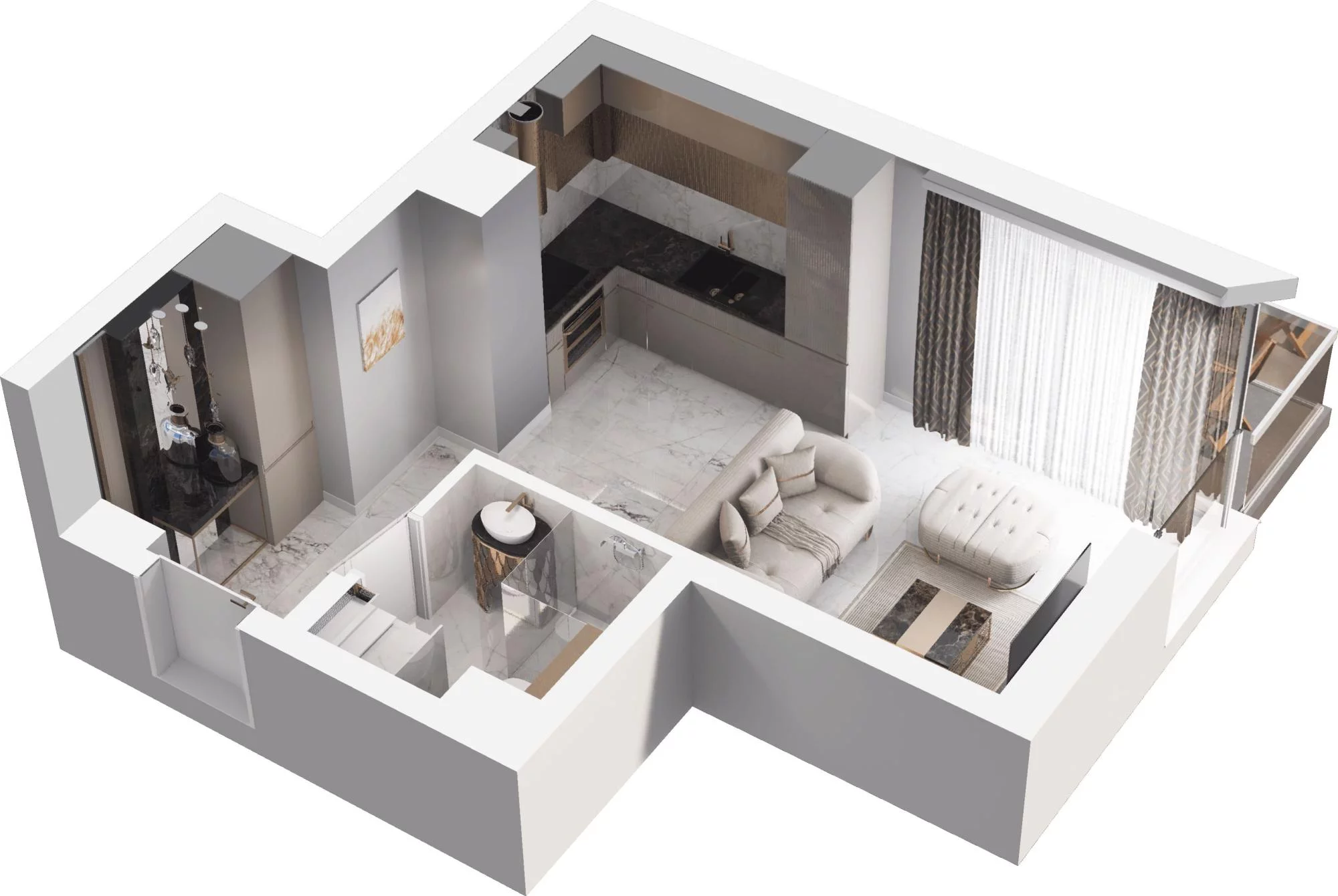 1 pokój, apartament 26,19 m², piętro 2, oferta nr C8.11, Sol Marina, Wiślinka, ul. Łąkowa