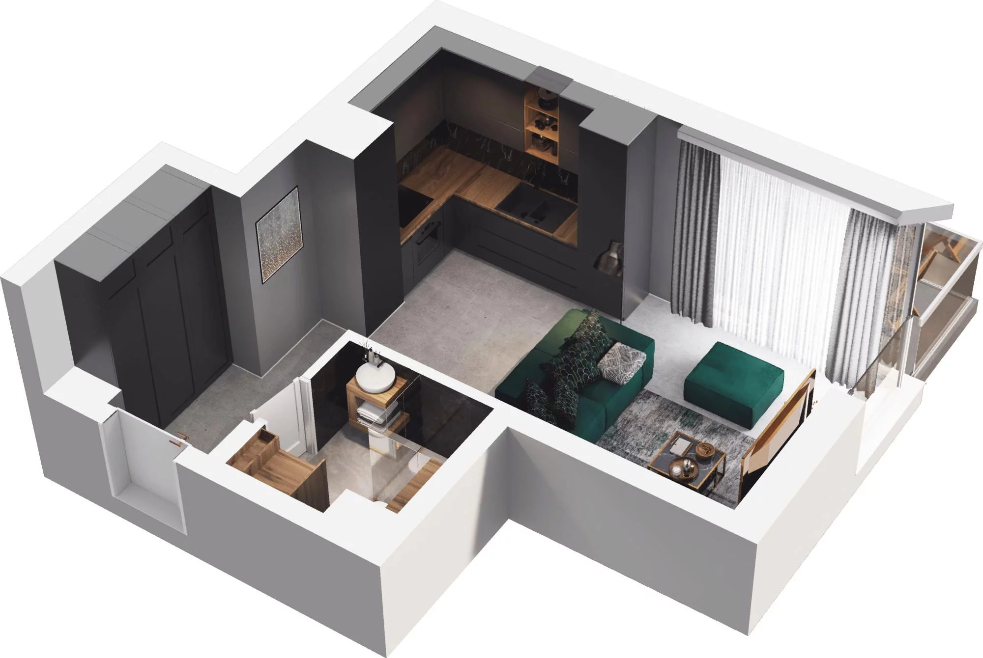 1 pokój, apartament 26,19 m², piętro 2, oferta nr C8.11, Sol Marina, Wiślinka, ul. Łąkowa