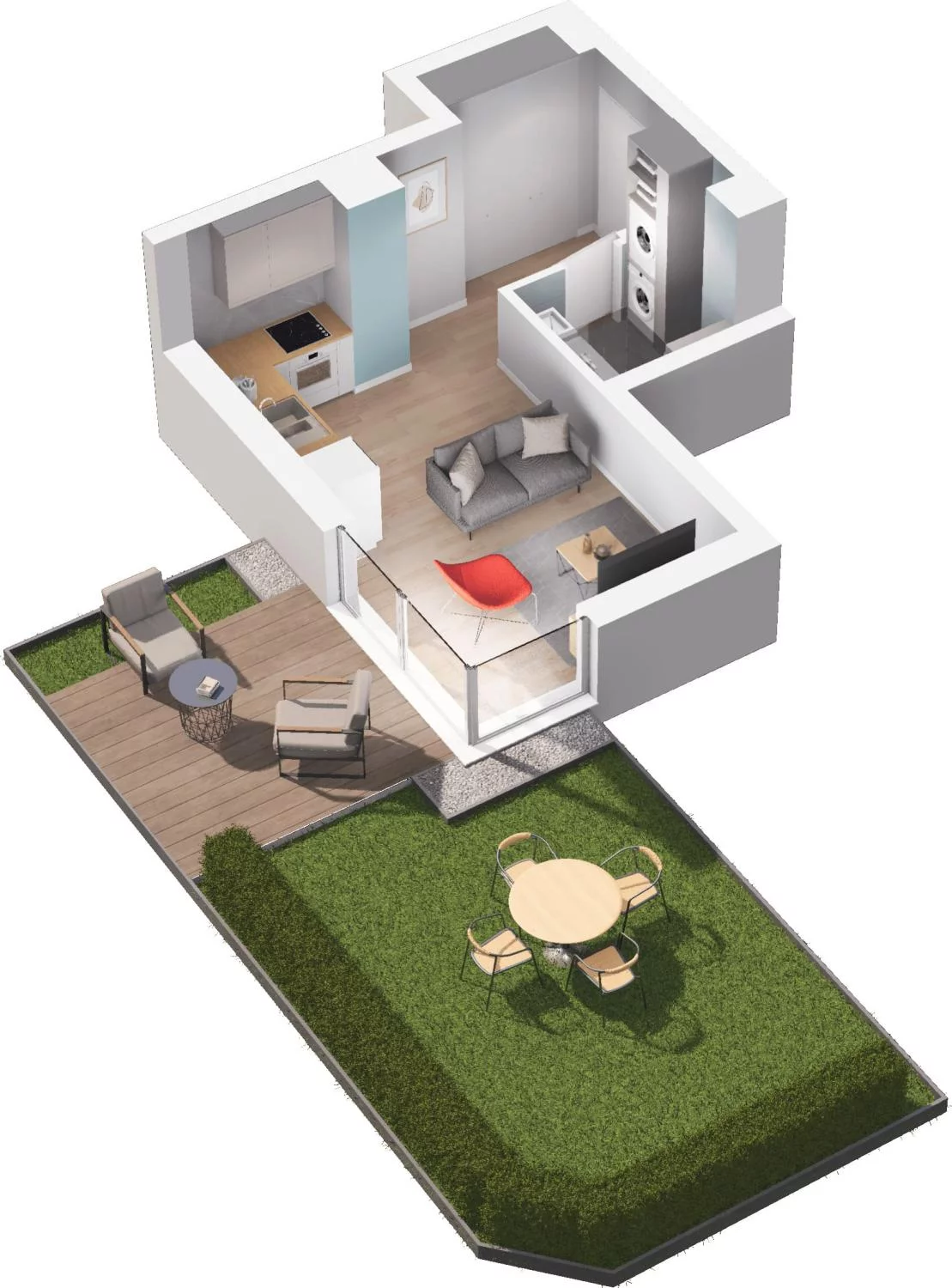 1 pokój, apartament 26,40 m², parter, oferta nr C9.3, Sol Marina, Wiślinka, ul. Łąkowa