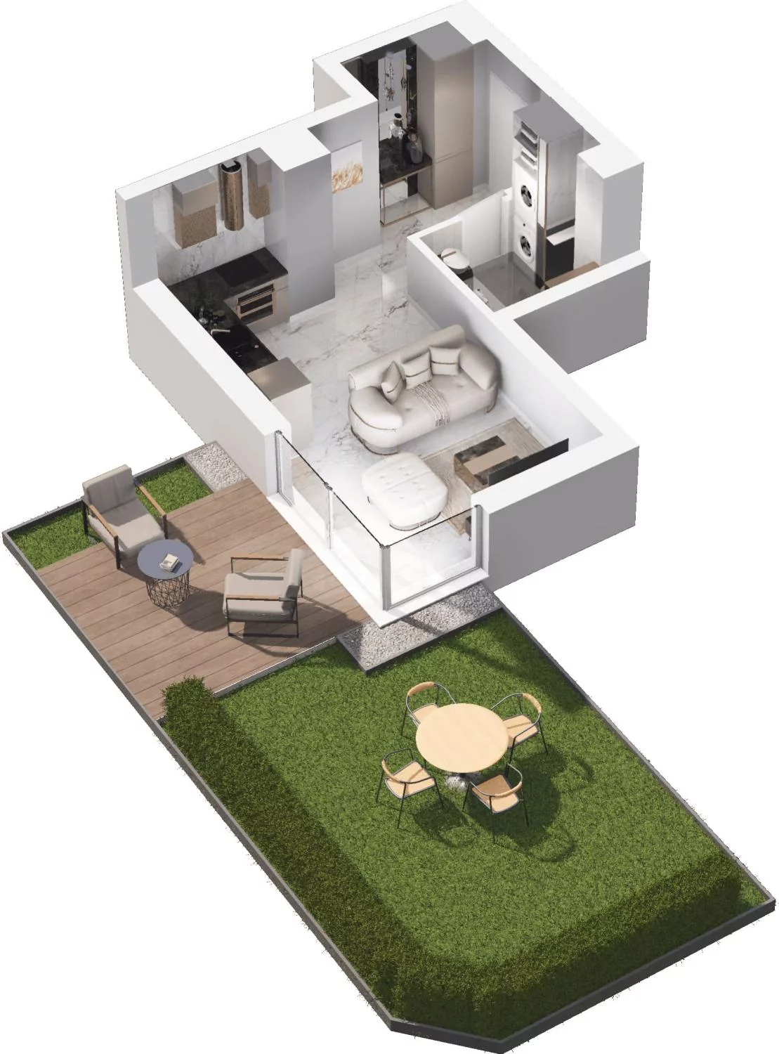1 pokój, apartament 26,40 m², parter, oferta nr C9.3, Sol Marina, Wiślinka, ul. Łąkowa