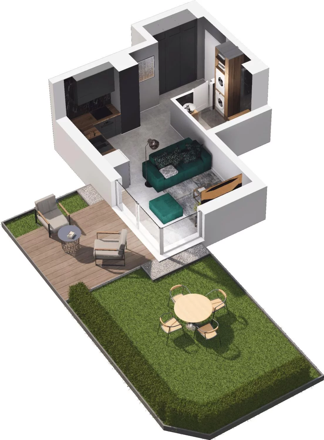 1 pokój, apartament 26,40 m², parter, oferta nr C9.3, Sol Marina, Wiślinka, ul. Łąkowa