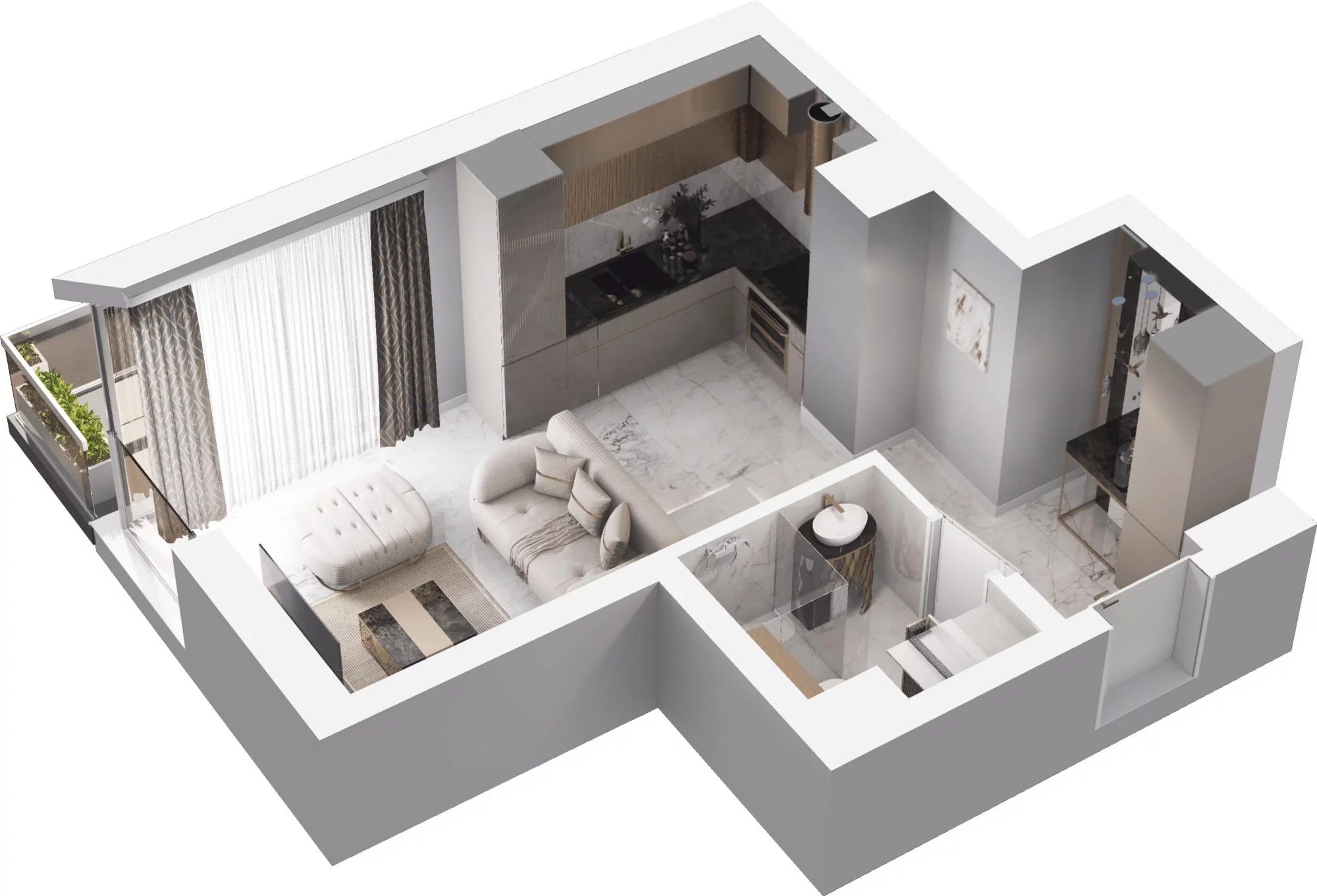 1 pokój, apartament 26,15 m², piętro 2, oferta nr C9.11, Sol Marina, Wiślinka, ul. Łąkowa