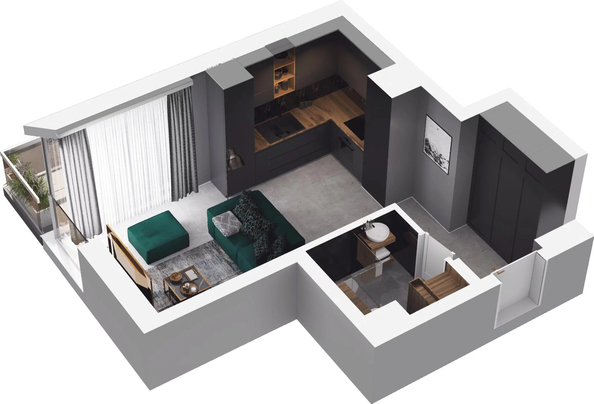 1 pokój, apartament 26,15 m², piętro 2, oferta nr C9.11, Sol Marina, Wiślinka, ul. Łąkowa