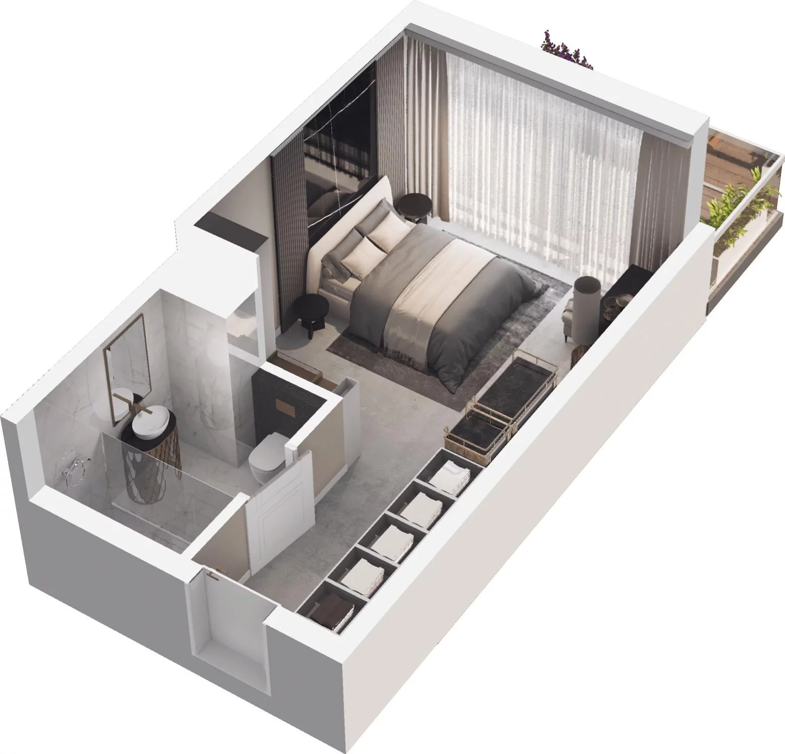 1 pokój, apartament inwestycyjny 22,80 m², piętro 1, oferta nr A6.20, Grano Hotel Solmarina, Wiślinka, ul. Łąkowa