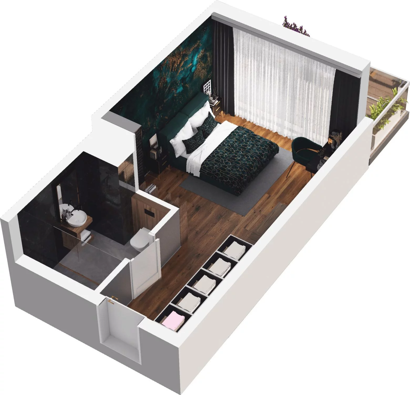 1 pokój, apartament inwestycyjny 22,80 m², piętro 1, oferta nr A6.20, Grano Hotel Solmarina, Wiślinka, ul. Łąkowa