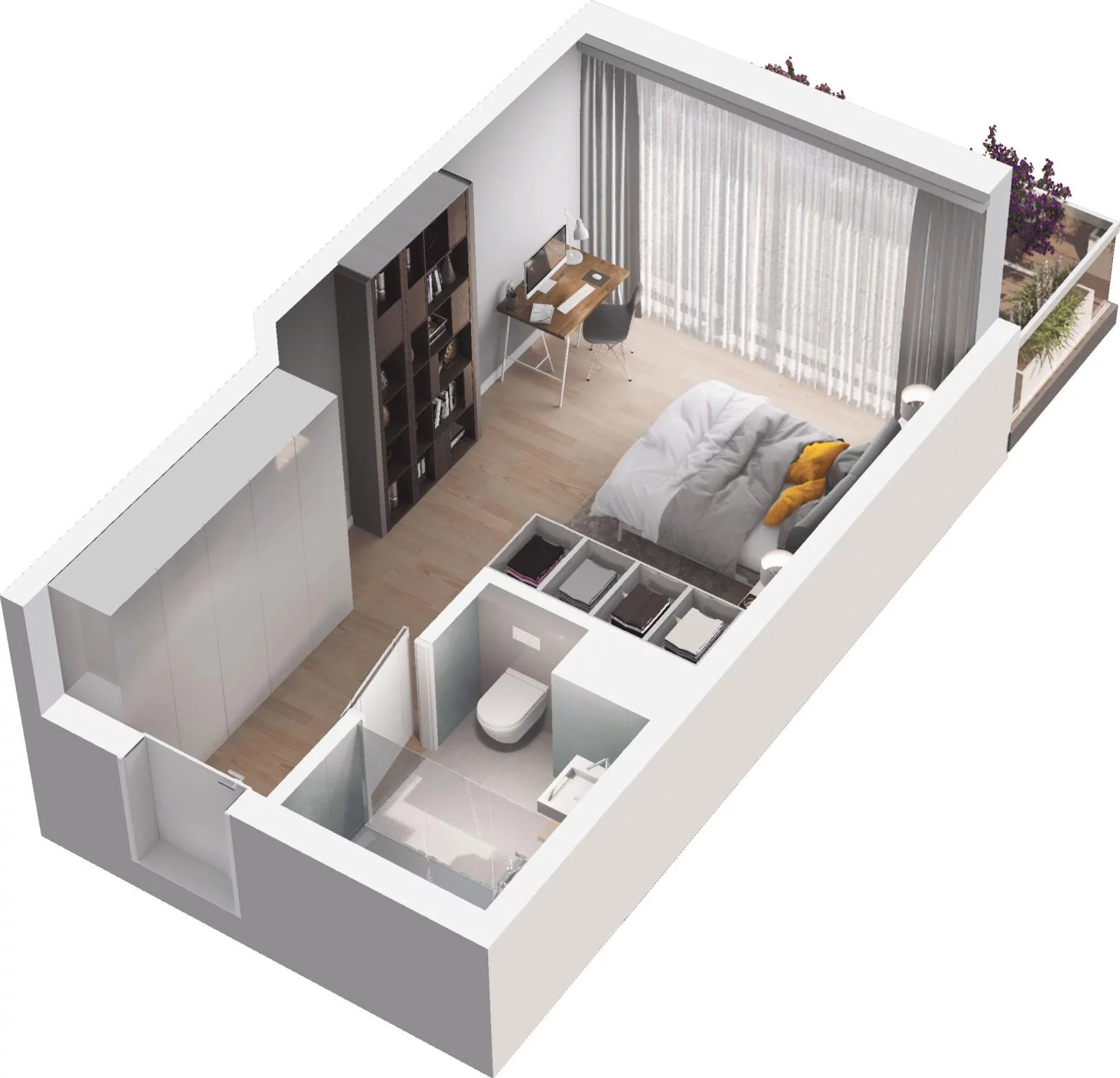 1 pokój, apartament inwestycyjny 22,75 m², piętro 1, oferta nr A6.22, Grano Hotel Solmarina, Wiślinka, ul. Łąkowa