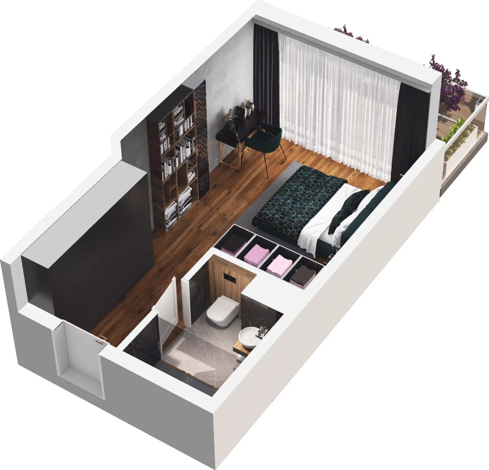 1 pokój, apartament inwestycyjny 22,75 m², piętro 1, oferta nr A6.22, Grano Hotel Solmarina, Wiślinka, ul. Łąkowa