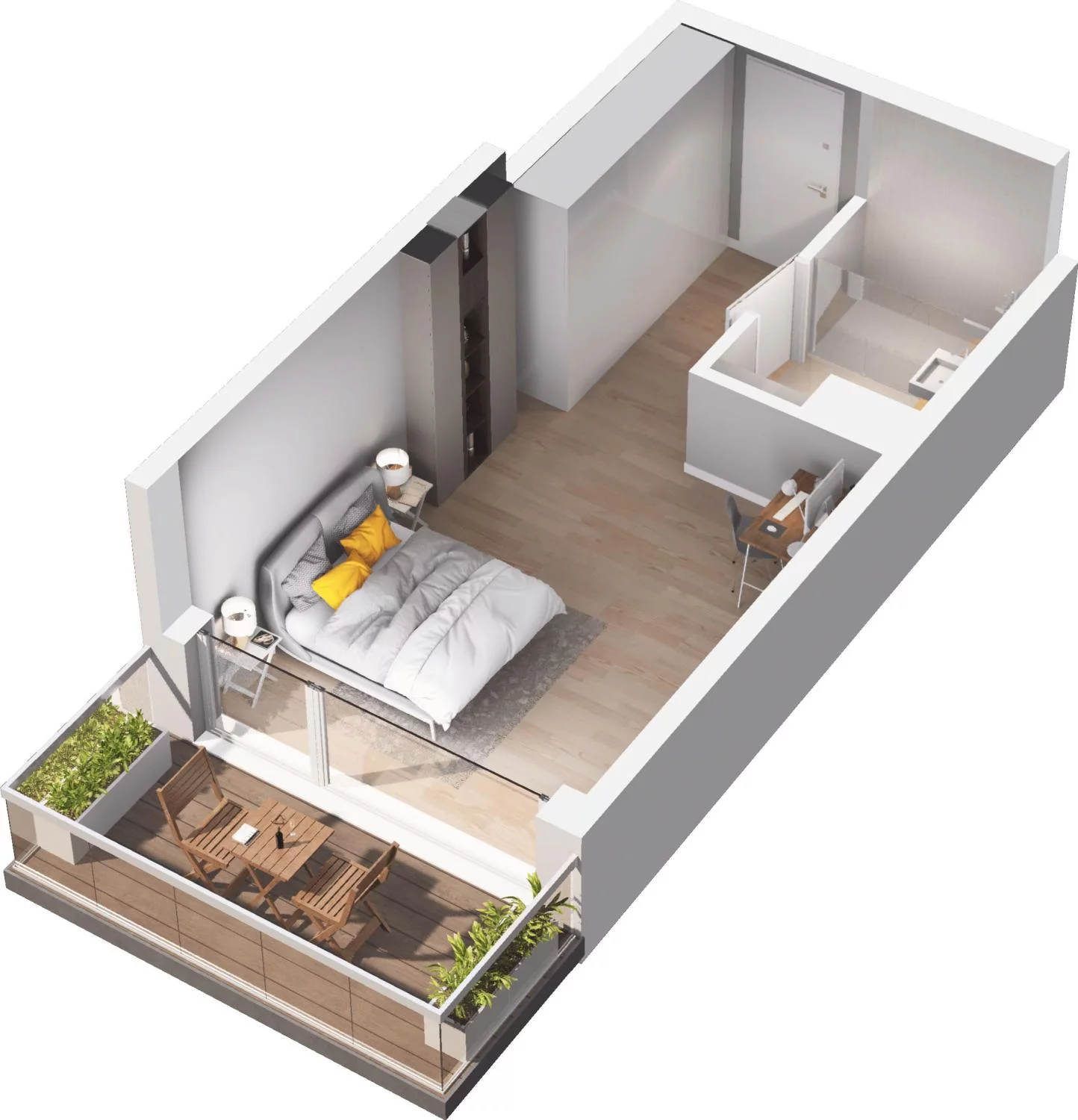 1 pokój, apartament inwestycyjny 24,00 m², piętro 1, oferta nr A6.23, Grano Hotel Solmarina, Wiślinka, ul. Łąkowa