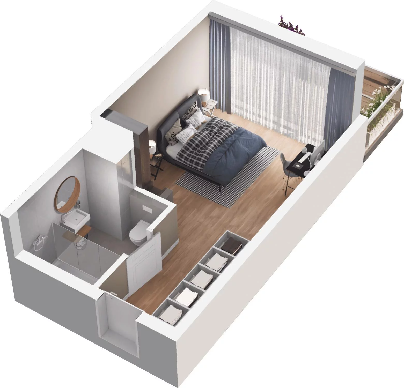 1 pokój, apartament inwestycyjny 22,62 m², piętro 1, oferta nr A6.24, Grano Hotel Solmarina, Wiślinka, ul. Łąkowa