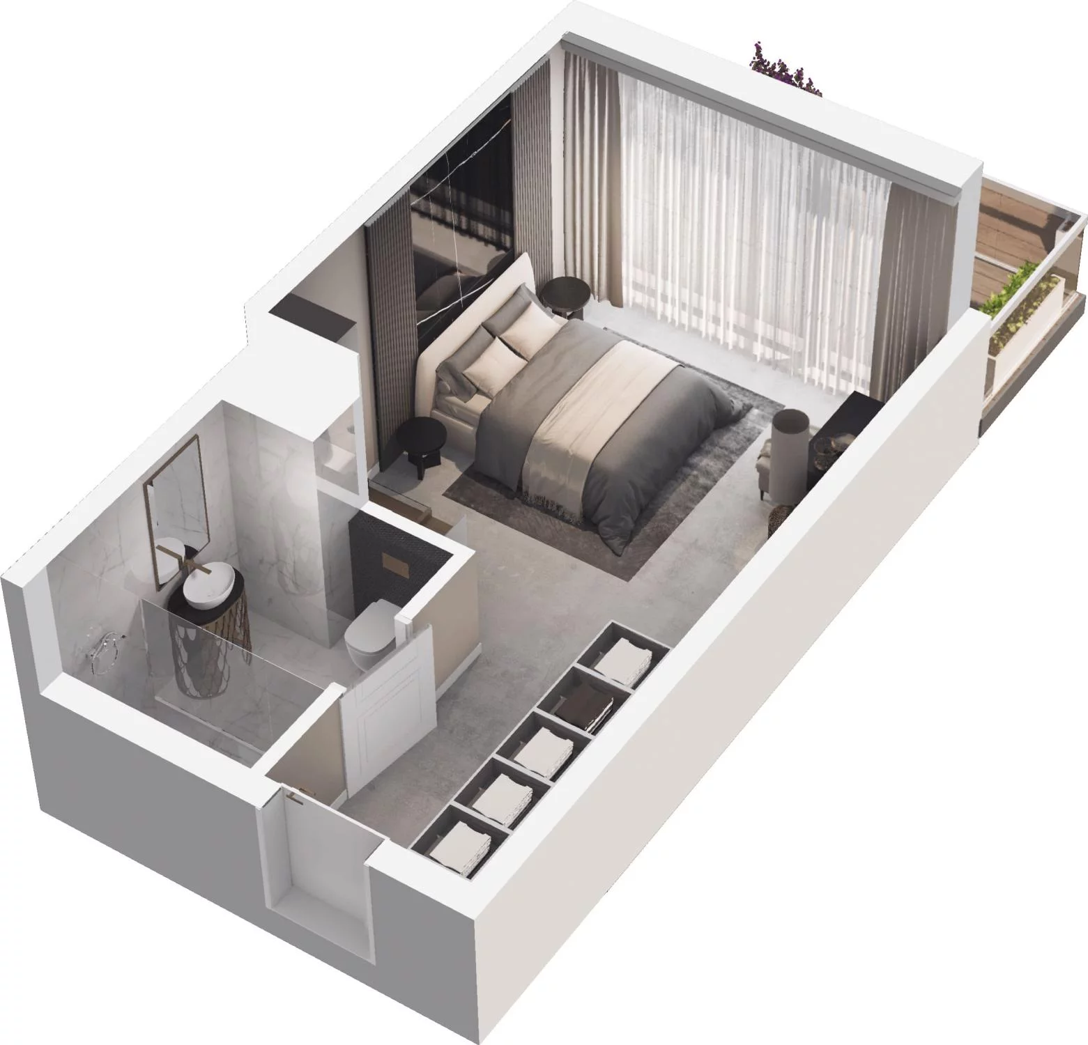 1 pokój, apartament inwestycyjny 22,62 m², piętro 1, oferta nr A6.24, Grano Hotel Solmarina, Wiślinka, ul. Łąkowa