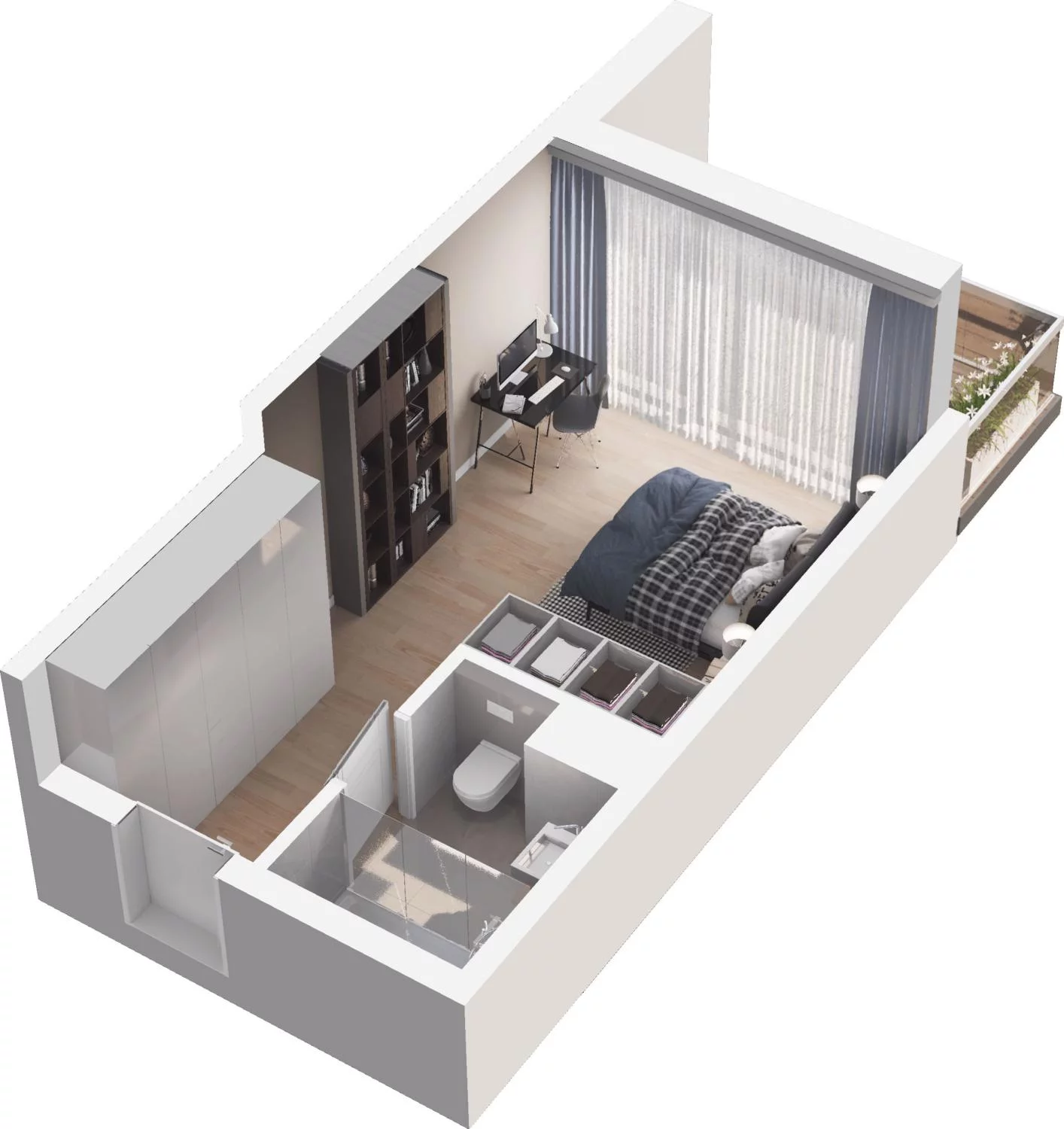 1 pokój, apartament inwestycyjny 22,59 m², piętro 1, oferta nr A6.26, Grano Hotel Solmarina, Wiślinka, ul. Łąkowa