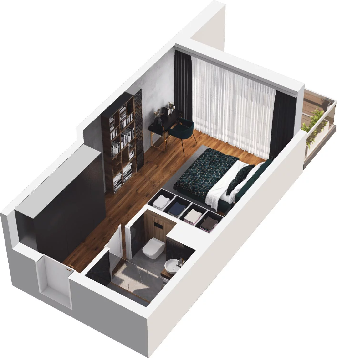 1 pokój, apartament inwestycyjny 22,59 m², piętro 1, oferta nr A6.26, Grano Hotel Solmarina, Wiślinka, ul. Łąkowa
