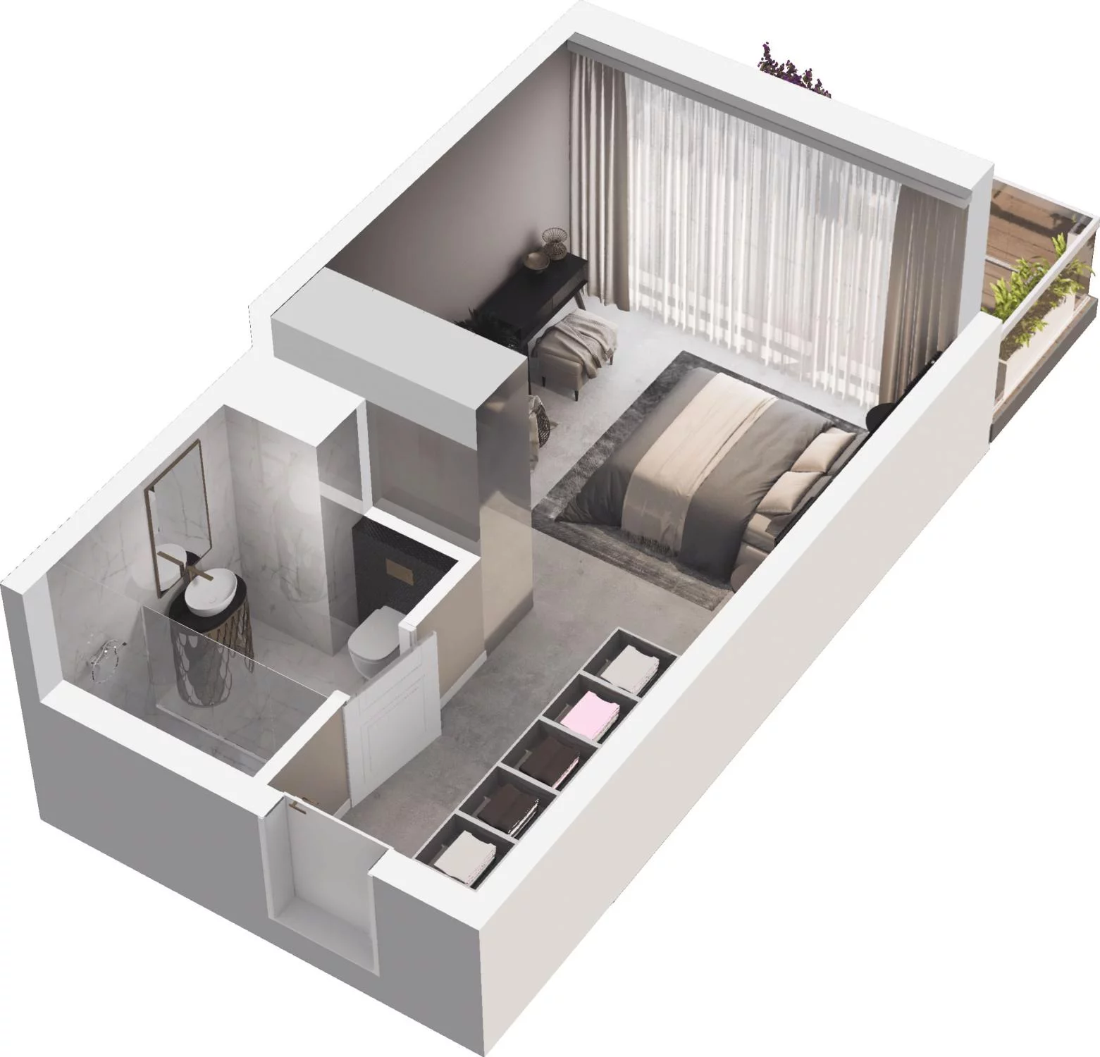 1 pokój, apartament inwestycyjny 22,57 m², piętro 2, oferta nr A6.53, Grano Hotel Solmarina, Wiślinka, ul. Łąkowa