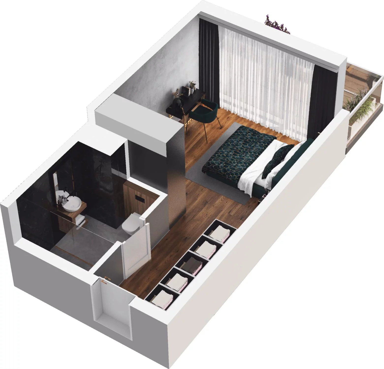 1 pokój, apartament inwestycyjny 22,57 m², piętro 2, oferta nr A6.53, Grano Hotel Solmarina, Wiślinka, ul. Łąkowa