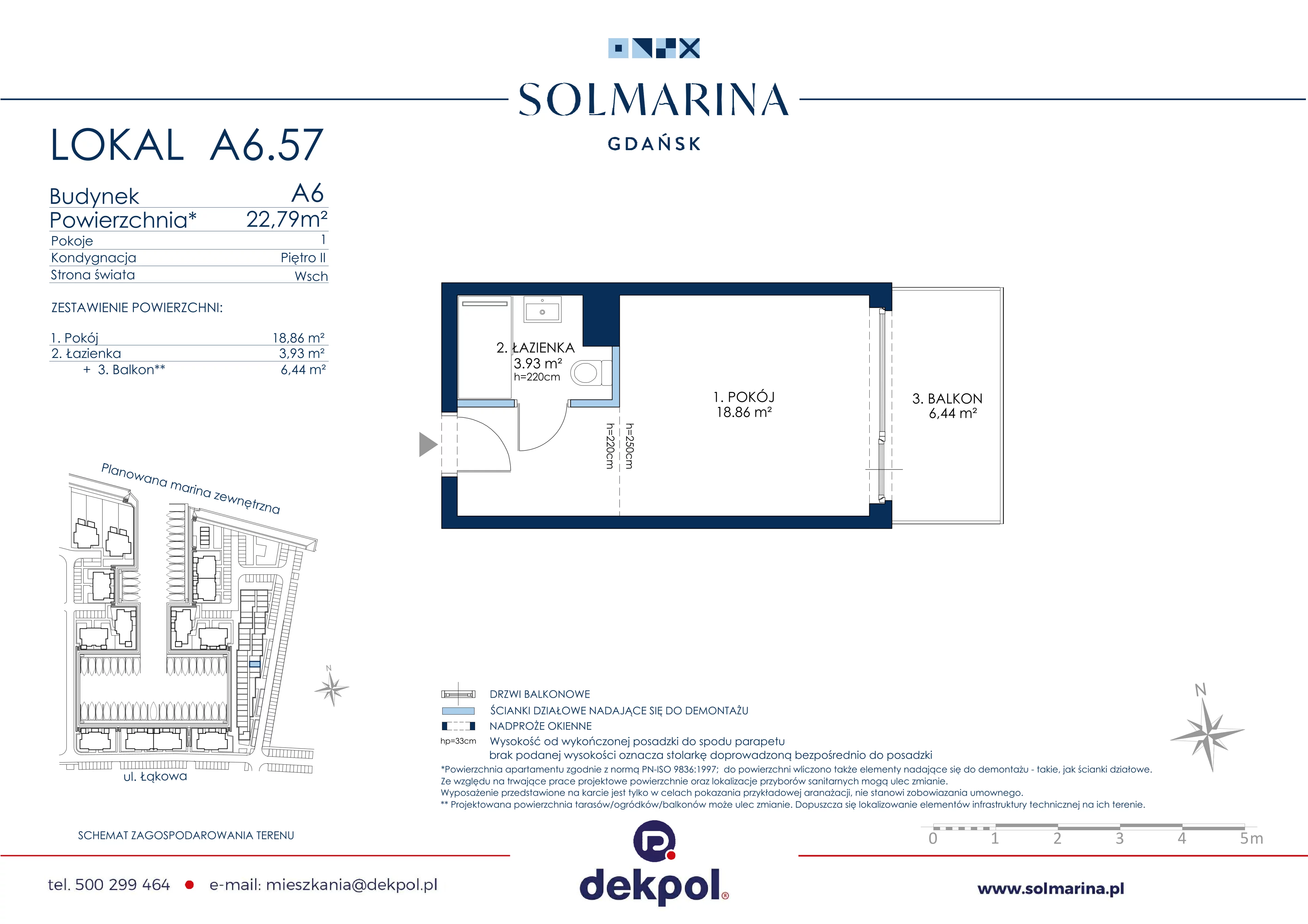 1 pokój, apartament inwestycyjny 22,79 m², piętro 2, oferta nr A6.57, Grano Hotel Solmarina, Wiślinka, ul. Łąkowa