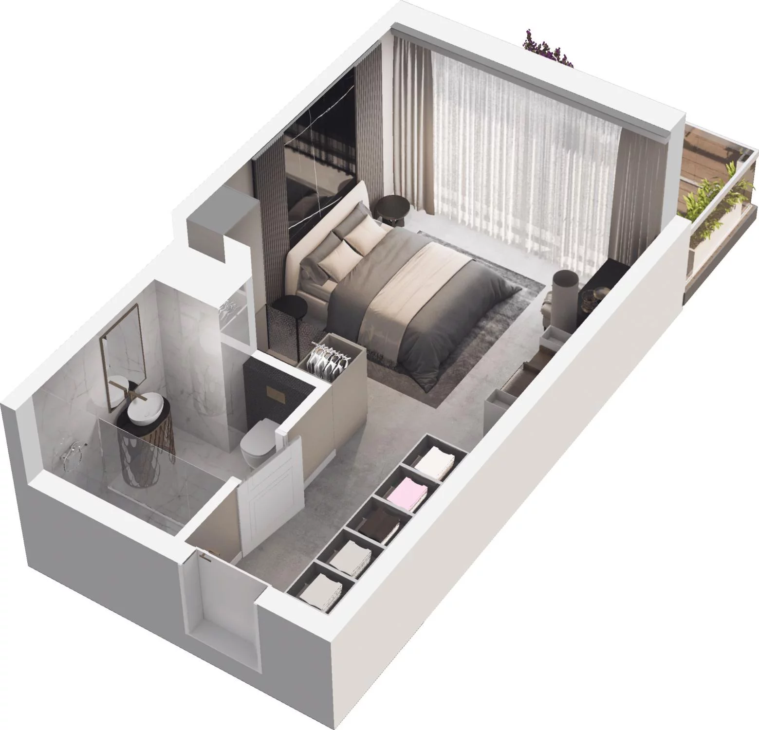 1 pokój, apartament inwestycyjny 22,79 m², piętro 2, oferta nr A6.57, Grano Hotel Solmarina, Wiślinka, ul. Łąkowa