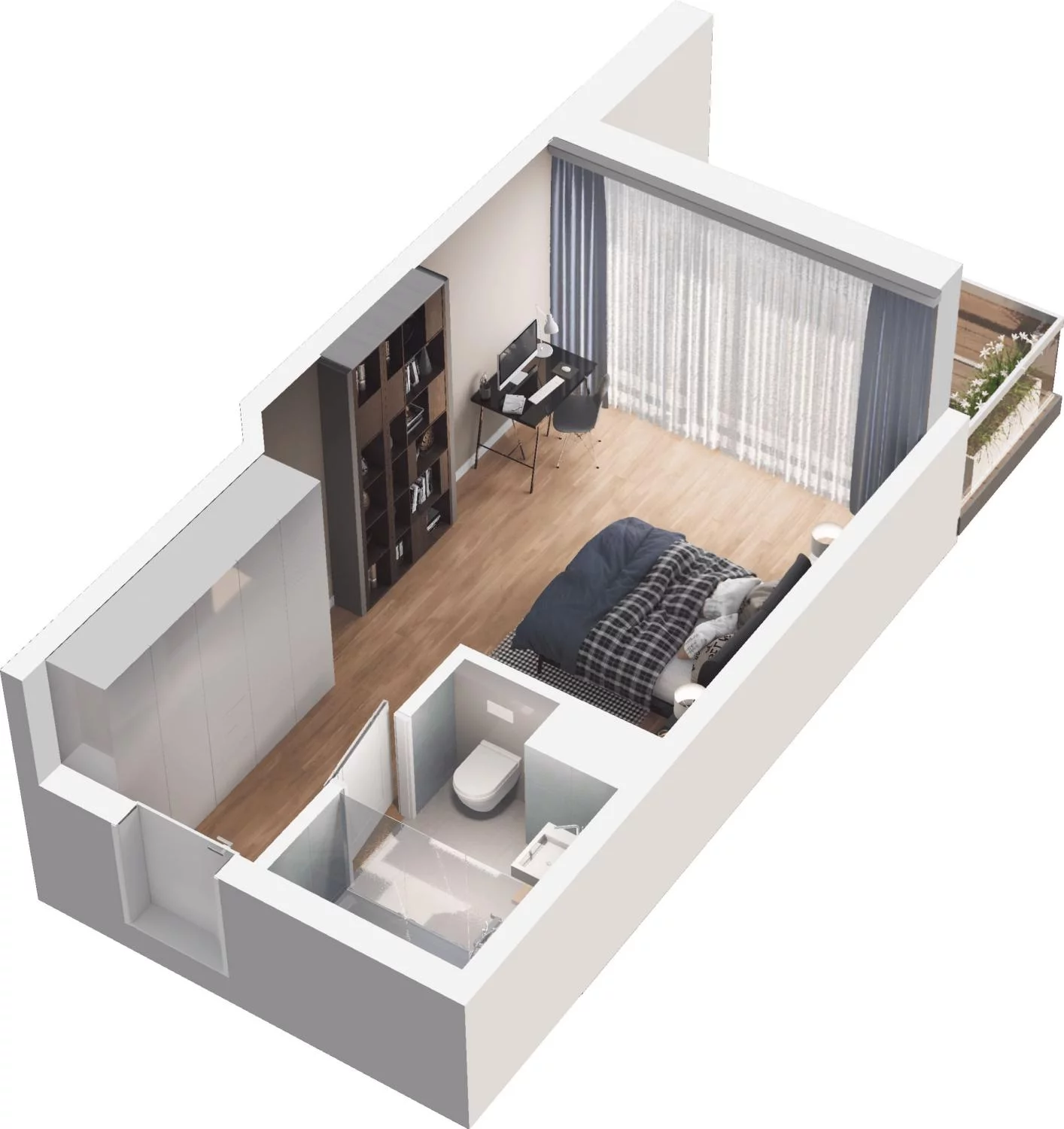 1 pokój, apartament inwestycyjny 22,74 m², piętro 2, oferta nr A6.59, Grano Hotel Solmarina, Wiślinka, ul. Łąkowa