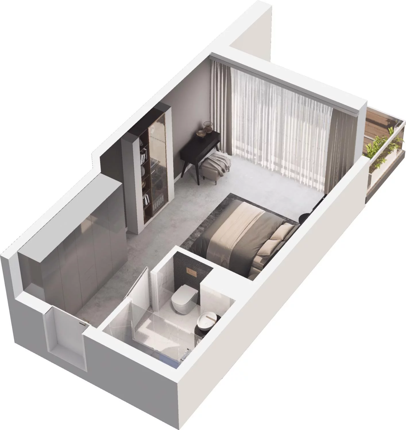1 pokój, apartament inwestycyjny 22,74 m², piętro 2, oferta nr A6.59, Grano Hotel Solmarina, Wiślinka, ul. Łąkowa