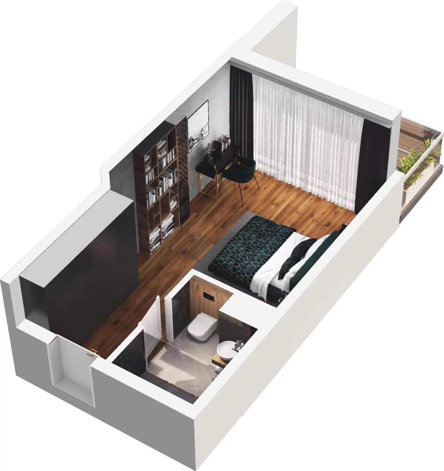 1 pokój, apartament inwestycyjny 22,74 m², piętro 2, oferta nr A6.59, Grano Hotel Solmarina, Wiślinka, ul. Łąkowa