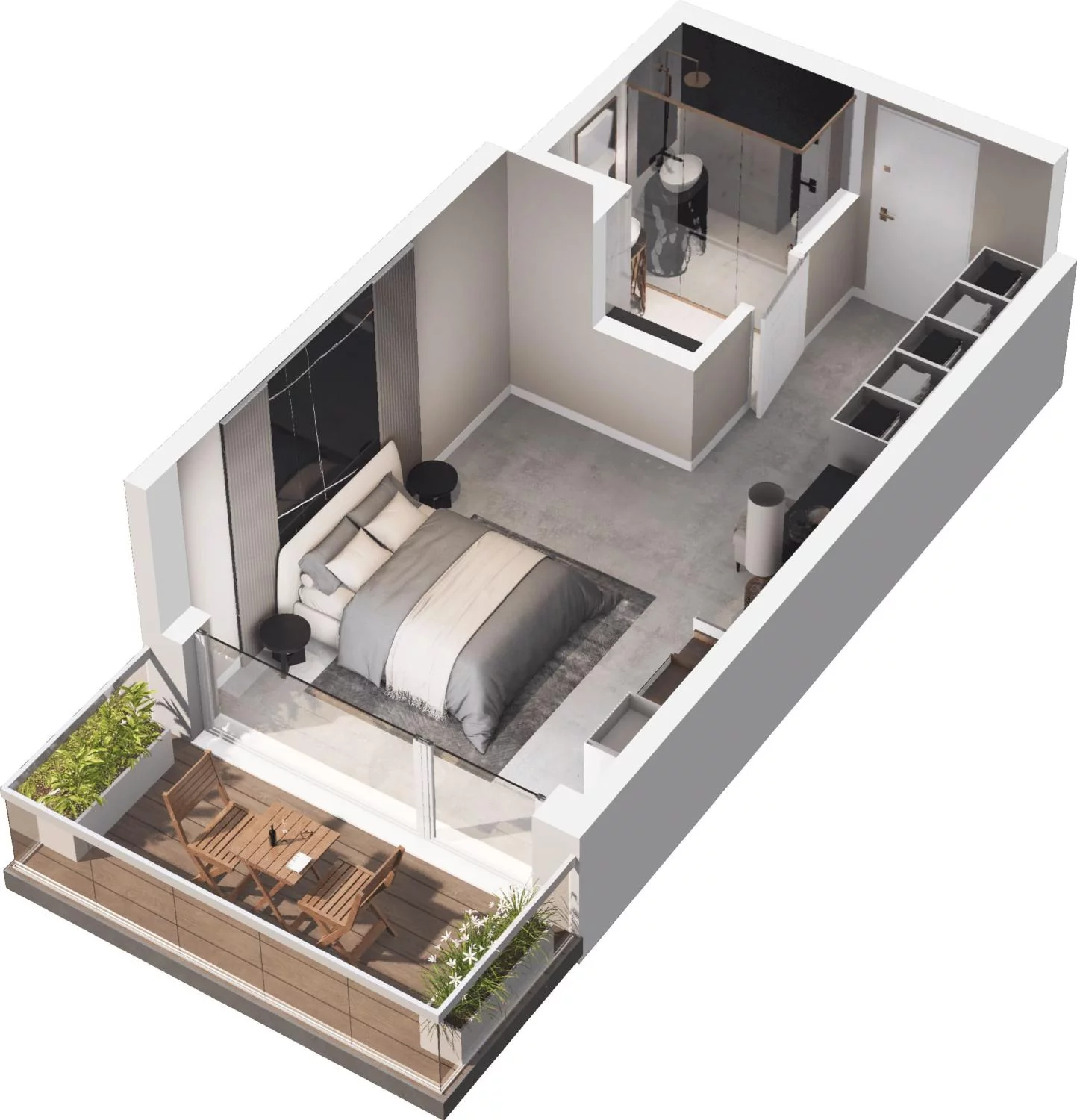 1 pokój, apartament inwestycyjny 24,25 m², piętro 2, oferta nr A6.66, Grano Hotel Solmarina, Wiślinka, ul. Łąkowa