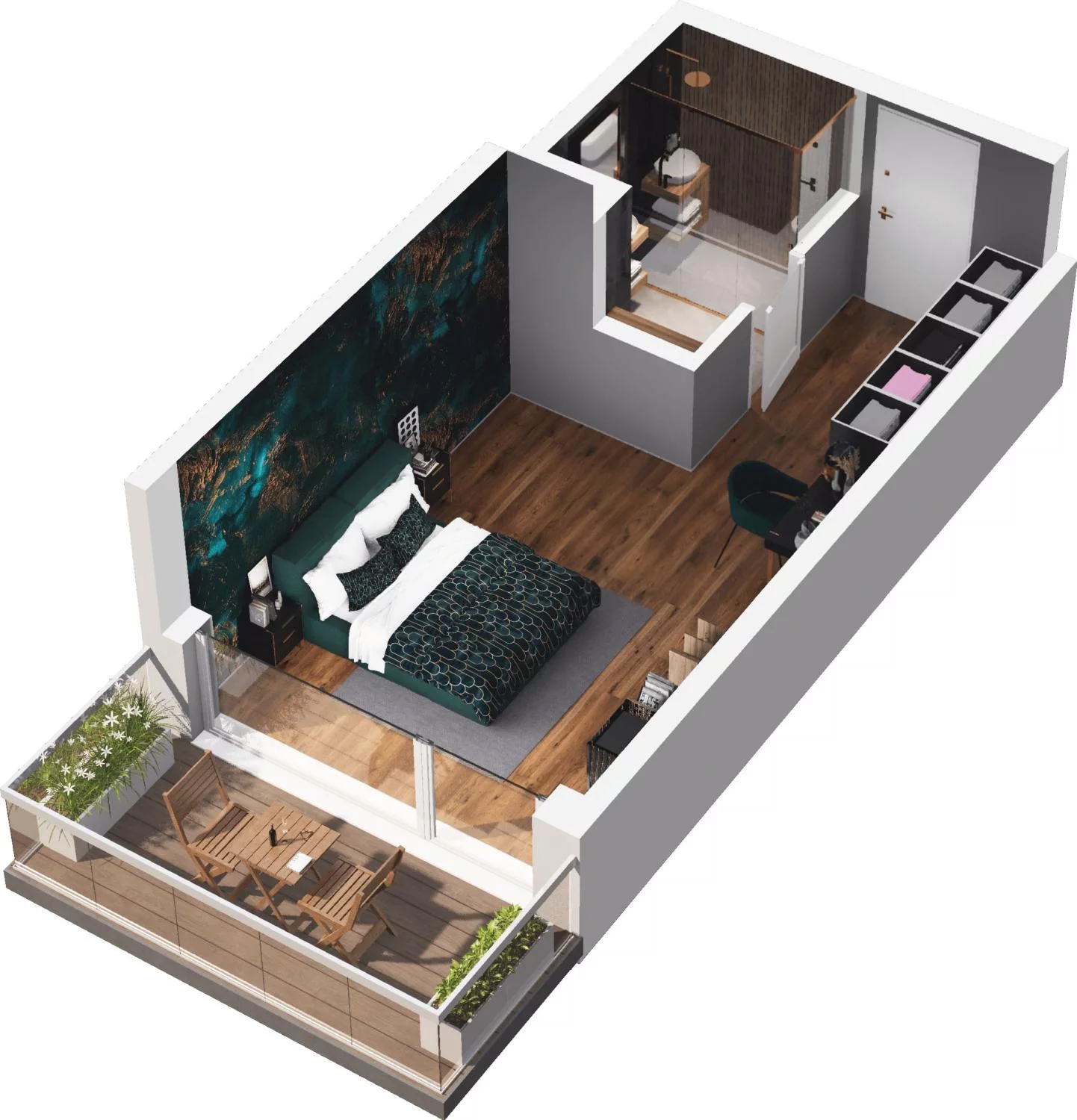 1 pokój, apartament inwestycyjny 24,25 m², piętro 2, oferta nr A6.66, Grano Hotel Solmarina, Wiślinka, ul. Łąkowa