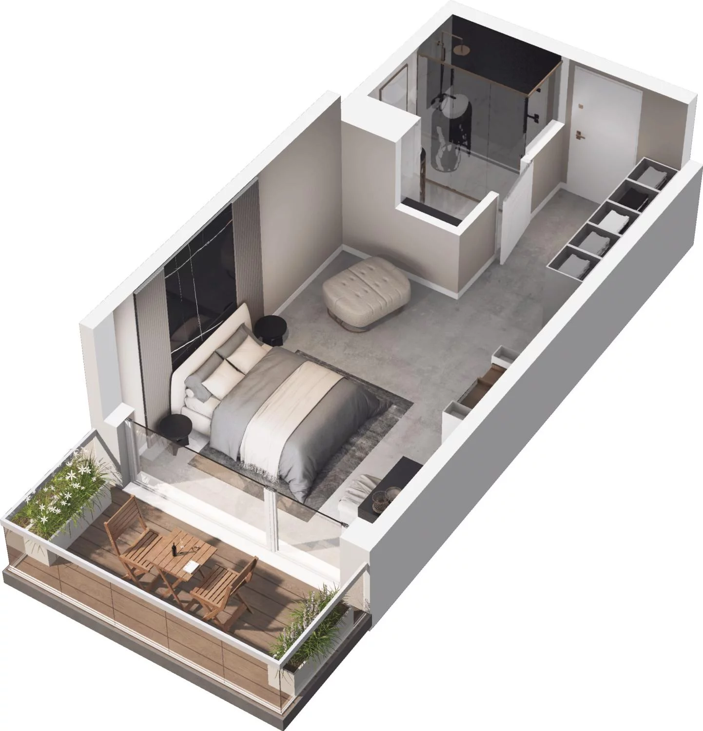 1 pokój, apartament inwestycyjny 25,49 m², piętro 2, oferta nr A6.72, Grano Hotel Solmarina, Wiślinka, ul. Łąkowa