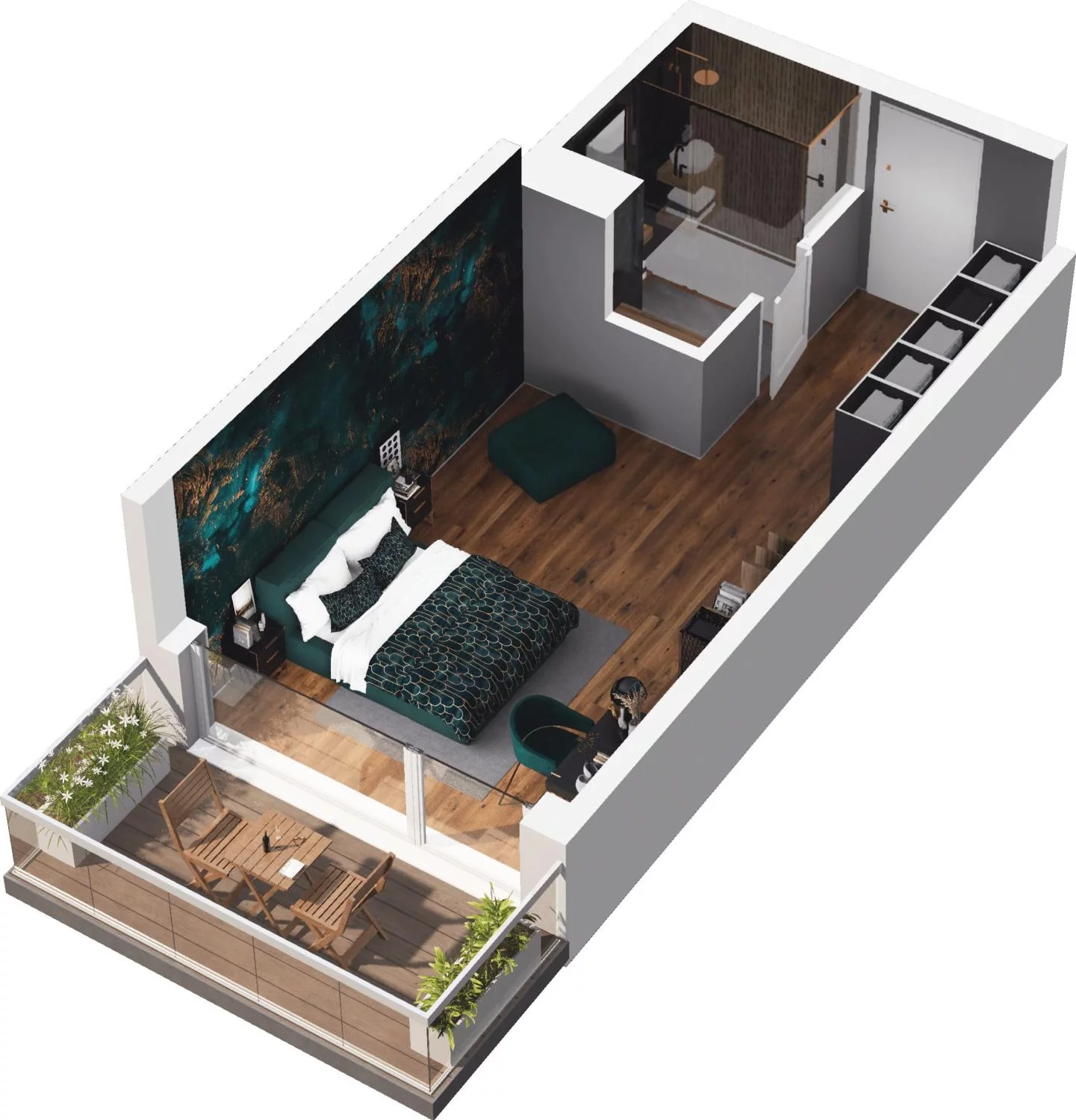 1 pokój, apartament inwestycyjny 25,49 m², piętro 2, oferta nr A6.72, Grano Hotel Solmarina, Wiślinka, ul. Łąkowa