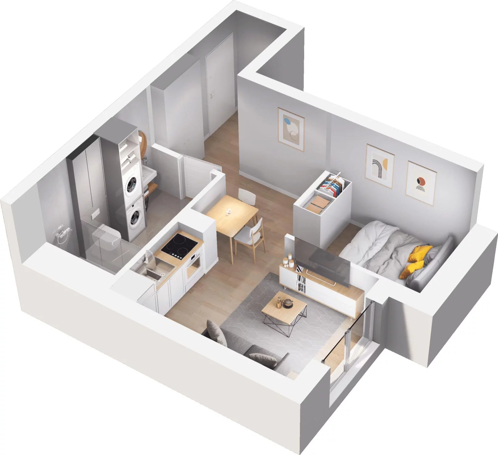 1 pokój, apartament 30,80 m², parter, oferta nr 5.3, Trimare, Sztutowo, ul. Mierzeja Park