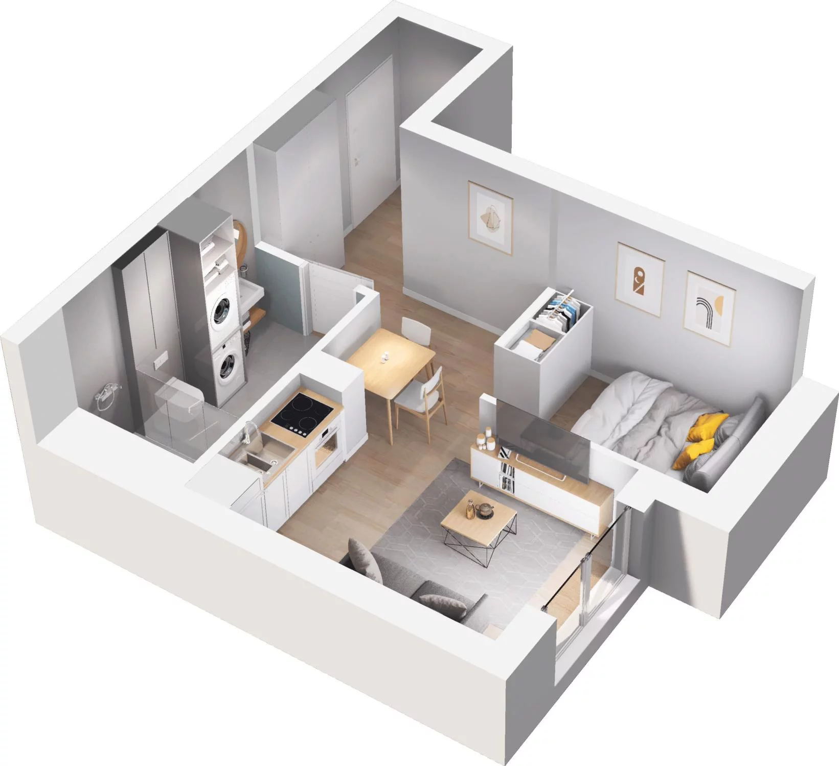 1 pokój, apartament 30,88 m², parter, oferta nr 10.3 (O), Trimare, Sztutowo, ul. Mierzeja Park