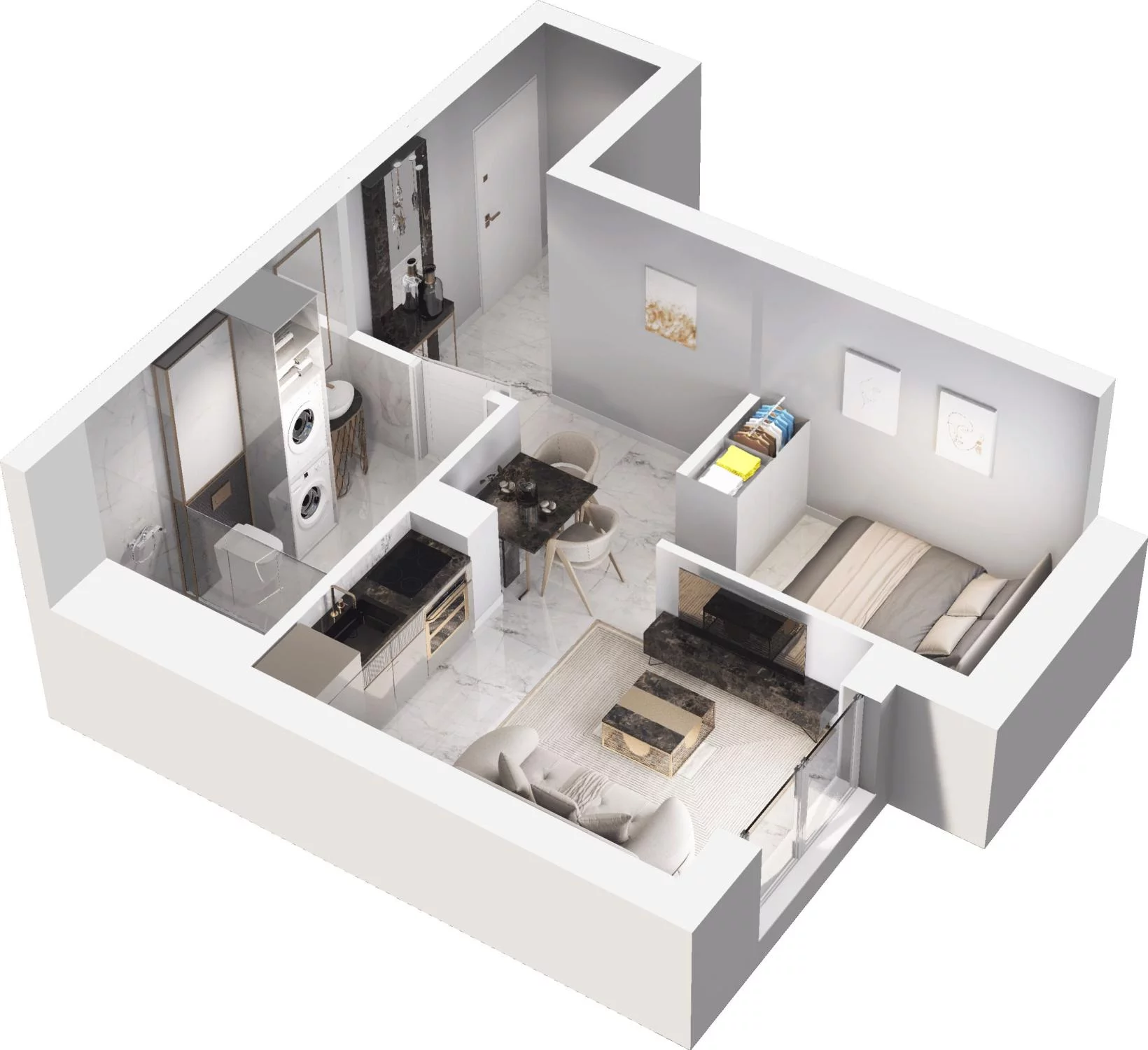 1 pokój, apartament 30,88 m², parter, oferta nr 10.3 (O), Trimare, Sztutowo, ul. Mierzeja Park
