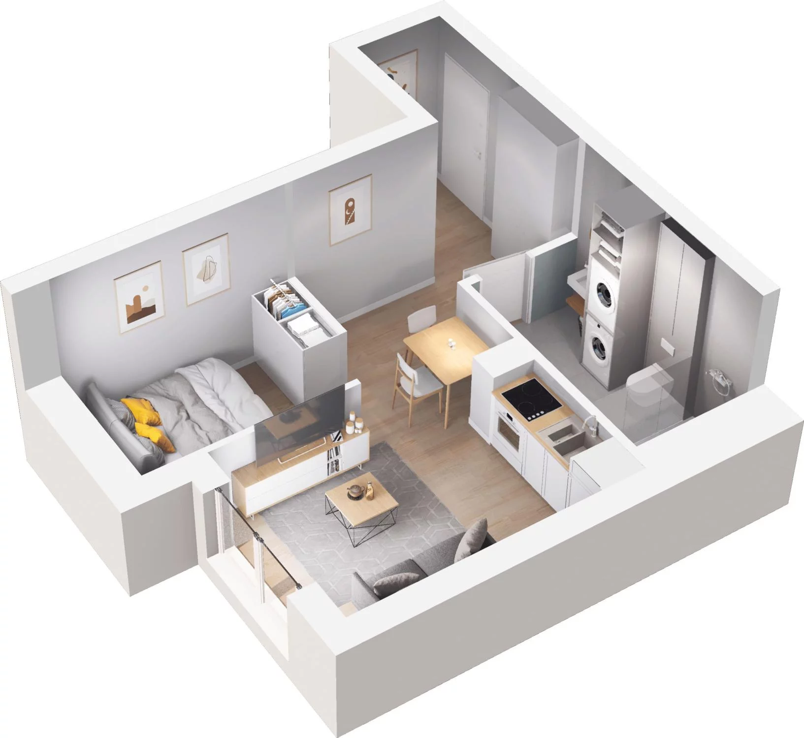 1 pokój, apartament 30,83 m², parter, oferta nr 10.6 (O), Trimare, Sztutowo, ul. Mierzeja Park