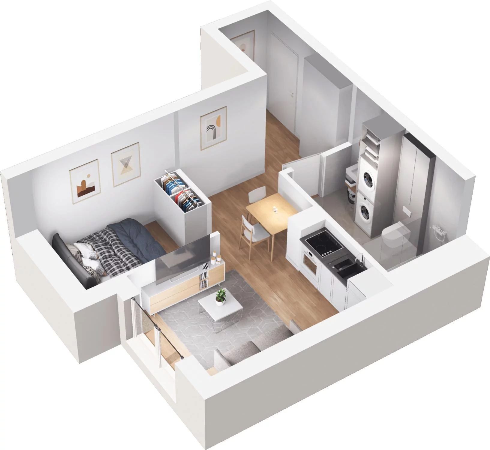 1 pokój, apartament 30,90 m², parter, oferta nr 12.6 (O), Trimare, Sztutowo, ul. Mierzeja Park