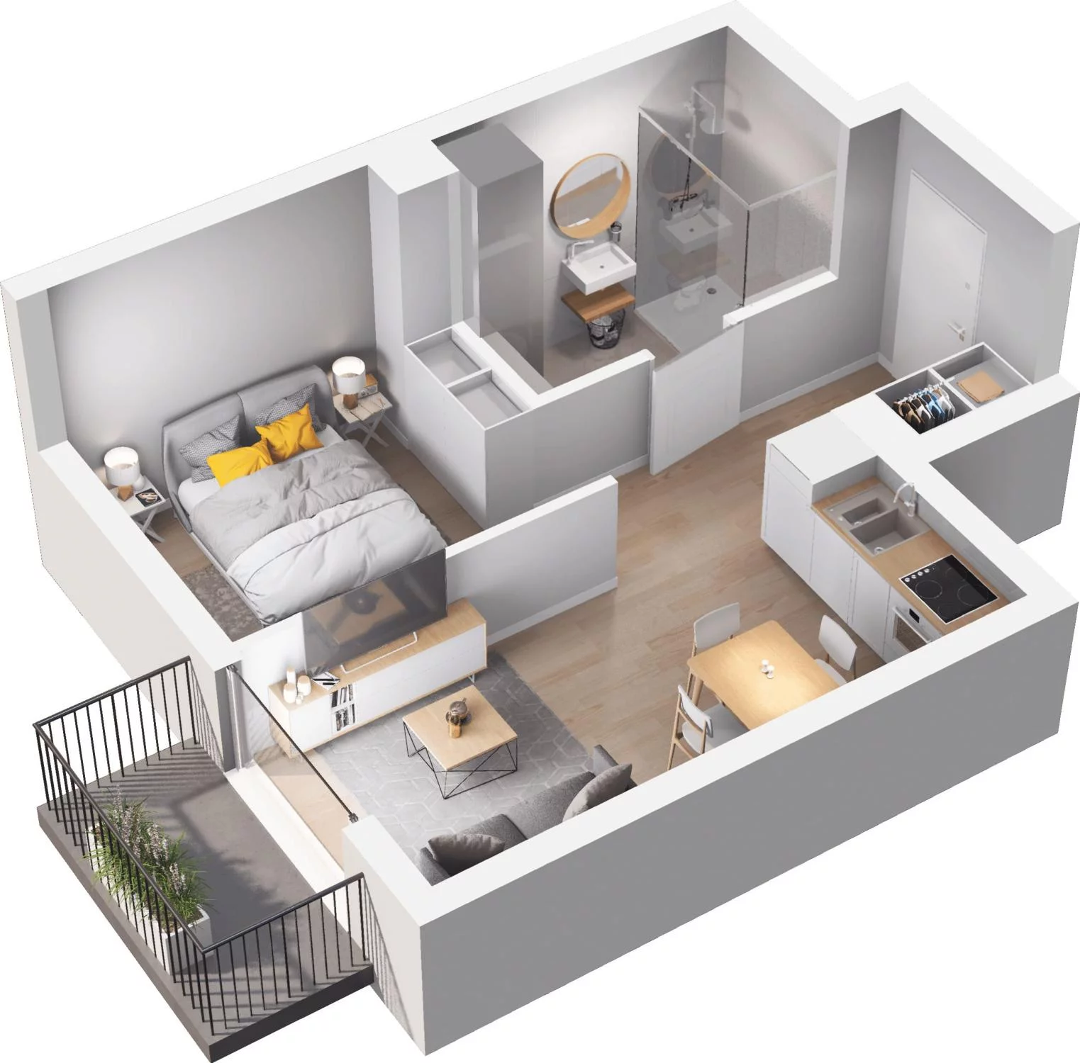 1 pokój, apartament 30,63 m², piętro 2, oferta nr 4.19, Trimare, Sztutowo, ul. Mierzeja Park
