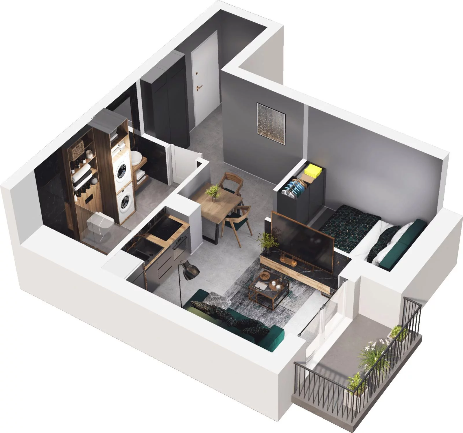 1 pokój, apartament 30,70 m², piętro 1, oferta nr 5.10, Trimare, Sztutowo, ul. Mierzeja Park