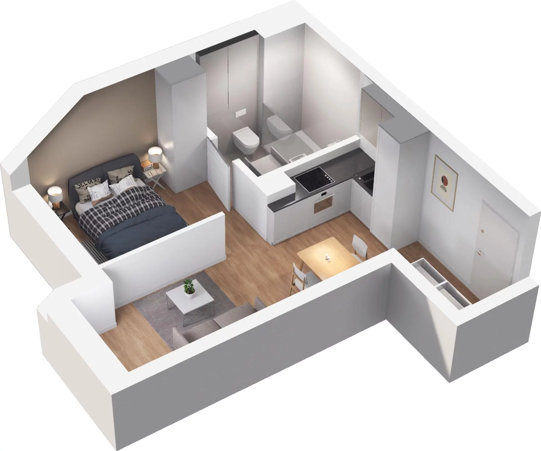 1 pokój, apartament 27,94 m², piętro 2, oferta nr 5.17, Trimare, Sztutowo, ul. Mierzeja Park